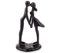 Sziqiqi Sculptures de Couple en Fonte Cadeau pour Anniversaire de Mariage Petite Figurine Abstraite Moderne Statue décorative en métal Romantique Amour passionné Ornement pour Couples Saint-Valentin