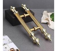 SZITW 1,5 Zoll Rohrdurchmesser, Push-Pull-Griffe für französische Türen - doppelseitige goldene Türbeschläge für Cafés, Bekleidungsgeschäfte und Blumenläden - 180 cm (70 7/8 Zoll)