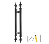 SZITW Antiker doppelseitiger Push-Pull-Türgriff, Schwarze Glasgriffe für Schiebetüren zu Hause, im Büro und im gewerblichen Bereich, 60 cm (23,6 Zoll) - Elegante Hardware-Lösung
