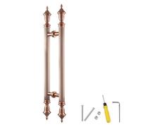 SZITW Antiker französischer doppelseitiger Push-Pull-Türgriff, 60 cm große bronzefarbene Glasgriffe für Schiebetüren zu Hause, im Büro und im Gewerbe, Elegante Duschbeschläge