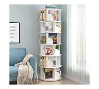 SZITW Bibliothèque Vitrine de Rangement pour bibliothèque rotative, étagère à plaques de bibliothèque à 6 Couches pour Salon, Chambre à Coucher, Bureau à Domicile (46 * 191 cm) Bibliothèque (Taill