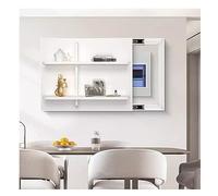 SZITW Cache-Compteur électrique avec Porte-Manteau | Cache-Panneau intérieur dissimulé avec étagère Murale Flottante, système de coulissement Silencieux par Simple Pression.