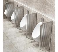 SZITW Cloison d'urinoir Paravent de séparation d'urinoir Mural translucide, Accessoires de Toilette pour Hommes avec Bordure en métal, sans vis exposées pour Bar/Bureaux/hôtel/lieux publics (coule