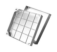 SZITW Couvercle et Cadre de Regard encastré en Acier Inoxydable, Hauteur 5 cm/8 cm, Invisible, pour allées, terrasses et pavés - 80 x 80 x 5 cm, Durable et élégant