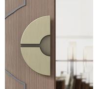 SZITW Doppelseitiger Schiebetürgriff - runder Push-Pull-Knopf aus massivem Metall für Haus, Haustür, Garage, Weinkeller, Schrank - langlebiges Bronze-Finish, 50 cm (19 3/4 Zoll)