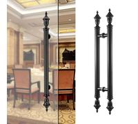 SZITW Doppelseitiger Zuggriff für Glasschiebetüren in Antik-Schwarz - 120 cm (47 1/4 Zoll) für Zuhause, Büro, Geschäft und Konferenzräume - langlebiger Türgriff aus Holz