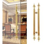 SZITW Doppelseitiger Zuggriff für Glasschiebetüren in Antikgold | 150 cm (59 Zoll) | Eleganter Holzgriff für Zuhause, Büro und Geschäft | Ideal für Konferenzräume und gewerbliche Nutzung