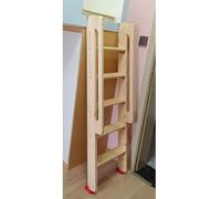 SZITW Échelle de Rechange en Bois Blanc et Marron pour Lits superposés/Échelles de lit de 100, 150, 200 et 240 cm de Haut pour camions, caravanes et Camping-Cars, avec marches Extra Larges de 10