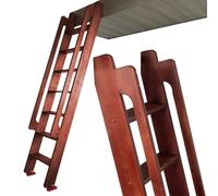 SZITW Échelle de Remplacement en Bois Blanc et Marron pour lit superposé/Échelles de lit de 100, 150, 200 et 240 cm de Haut pour camions, caravanes et Camping-Cars, avec pédales Extra Larges de