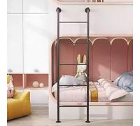 SZITW Échelle Murale en métal pour Maison, loft ou dortoir, échelle Noire pour lit superposé, Charge de 136 kg, échelle de Sortie de puits de lumière en Fer forgé pour sous-Sol, échelle d'accès in