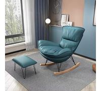 SZITW Ensemble de Fauteuil à Bascule et Repose-Pieds de Loisirs, Fauteuil à Bascule d'intérieur pour Chambre à Coucher, Fauteuil de Salon Moderne et Confortable pour terrasse, Fauteuil de canapé