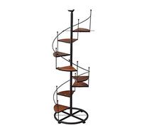 SZITW Étagère Pot de Fleur Escalier Colimaçon Métal Fer Noir, 8 Couches