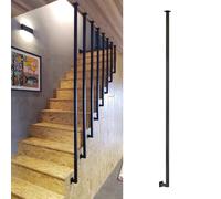 SZITW Garde-Corps d'intérieur en Fer forgé pour loft, Rampe d'escalier, clôture, pour Maison, Villa, hôtel, Bureau, décoration, marches Modernes en Forme de L, 30-150 cm (5 pi/150 cm)