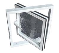 SZITW Hublot encastré en Verre trempé ondulé, Rotation à 360 degrés, fenêtre carrée avec poignée verrouillable, pour Couloir (30 cm/11,8 po)