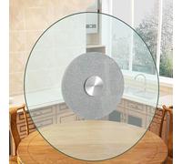 SZITW Plateau tournant en Verre Lazy Susan, Grand Plateau de Service Rotatif à 360° pour Table de fête, Banquet Familial, Salle à Manger, avec roulement en Alliage d'aluminium, Rotation Fluide (ta