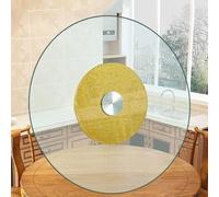 SZITW Plateau tournant Lazy Susan en Verre trempé, Plateau de Service Rond, Centre de Table idéal pour la Cuisine, Plateau Rotatif à 360° pour réunions de Famille, Mariages et banquets (Taille : 6
