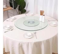 SZITW Plateau tournant Lazy Susan pour Table de Repas, banquets et fêtes de Famille, en Verre trempé, avec roulement en Alliage d'aluminium pour Une Rotation Fluide (Taille : 80 cm).