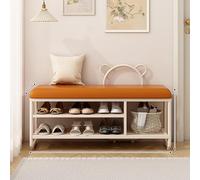 SZITW Pouf Porte-Chaussures Ergonomique avec Banc de Rangement, Meuble d'entrée avec Grand siège, Armoire à Chaussures à Plusieurs Niveaux, Structure en Fer et Rembourrage antidérapant (39,4 po)