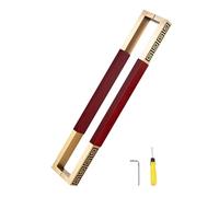 SZITW Premium Push-Pull-Türgriffe - Schiebetürgriff aus Holz und Edelstahl für Scheunentore für Dusche, Terrasse und Garage - Dekorativer Knauf in Dunkelrot, 120 cm (47 1/4 Zoll)