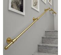 SZITW Rampe d'Escalier Dorée - Kit Complet. Rampes d'escalier de 1 à 20 Pieds pour l'intérieur et l'extérieur, Tige de Support de sécurité pour Couloir à Montage Mural, Barre d'appui en Fer forgé