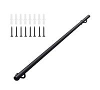SZITW Rampe d'escalier Industrielle en Fer forgé, 1, 2, 3, 4, 5, 6 mètres, Rampe Murale en métal Noir pour marches, Barre de Support de Couloir, poignée antidérapante (90 cm)