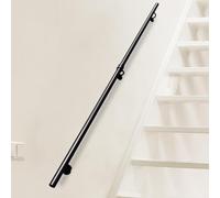SZITW Rampe d'escalier intérieure avec Fixations, Rampe Murale en métal Noir pour marches, Rampe antidérapante pour terrasse de loft, Barre de Support pour Couloir (420 cm)