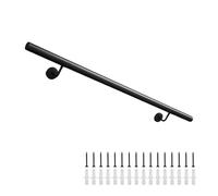 SZITW Rampe d'escalier Murale en métal Noir, Rampe d'escalier en Fer forgé, 60 cm, 100 cm, 120 cm, 150 cm, 180 cm, 200 cm, Tige de Support Moderne pour Couloir (510 cm)