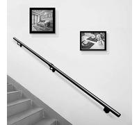 SZITW Rampes pour escaliers extérieurs ou intérieurs - 1 m, 1,5 m, 2 m, 2,5 m, 3 m, rampes murales en métal, rampes d'escalier, Barres de Support pour Couloir (330 cm)