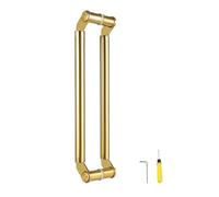 SZITW Robuster doppelseitiger Türgriff - Moderne Push-Pull-Griffe aus Edelstahl 304 für Hotel-, Büro-, Dusch- und Glastüren - Gold-Finish, 60 cm (23,5 Zoll)