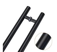 SZITW Rundes Schiebetürgriff-Set für Scheunentore - rostfrei, beidseitige Beschläge für Holz-, Glas- und Metalltüren - fingerabdruckresistenter Griff, erhältlich in Längen Von 50,8-149,9 cm