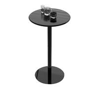 SZITW Table Basse Haute Noire pour Salon, Chambre, Balcon, Table de bistrot Haute, Table de pub, Petite Table Ronde de Bar à Cocktails