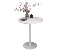 SZITW Table Bistro Ronde Blanche, idéale pour Un Bar à Cocktails, Un Bistro ou Un pub | Petite Table d'appoint pour Salon, Chambre ou Balcon | Table Basse, Table à Manger ou Table à thé avec piète