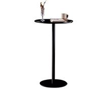 SZITW Table Bistro Ronde Noire, Table de Bar à Cocktails, Table de Cuisine, Table Basse, Petite Table d'appoint pour Salon, Chambre ou Balcon - Table de pub Bistro d'intérieur/extérieur (Dimension