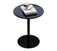 SZITW Table Bistro Ronde, Table d'appoint, Table de Bar à Cocktails en métal Noir, Table Haute, Table de Petit-déjeuner pour Salon ou Chambre, Table de pub Bistro Haute à 2 Niveaux (Dimensions : 4