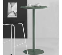 SZITW Table de Bar Ronde, Table de comptoir Bistro avec Plateau en Fer et Base Stable, Table Basse Ronde pour la Maison/Le Bureau/la Salle à Manger/la Cuisine, Verte (Dimensions : 40 x 40 x 50 cm)