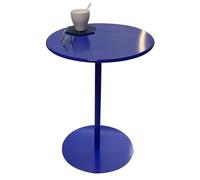 SZITW Table de bistrot Ronde, Table de Bar Haute avec Base en métal, Table Basse Ronde, Table d'appoint Haute pour Salon, Balcon (Dimensions : 48 x 48 x 72 cm)