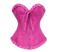 SZIVYSHI Corset Fleur de Cactus Violet pour Femmes - Bustier Soutien-Gorge Gainant - Sans Bretelles Vintage Victorien Sous-Vêtement en Dentelle Mode Ceinture pour Sortir le Soir - Taille XS