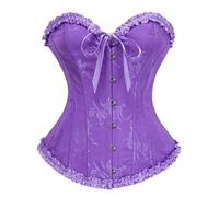 SZIVYSHI Corset pour femme, bustier galbant, body push-up à la taille en dentelle, ultraviolet, S