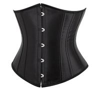 SZIVYSHI Femme Satin Serre Taille Lingerie Gothique Corset Véritable Sous Poitrine Bustier Shapewear Top