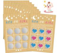 SZJFYMQ 10PCS Cartes Gender Reveal à gratter pour Une Annonce Originale du Sexe de - Gender Reveal Party - Moment de surprise - Fille ou garçon - (Garçon)