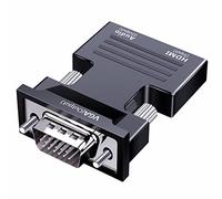 SZJUNXIAO Adaptateur HDMI vers VGA, convertisseur HDMI vers VGA 1080P 60Hz avec câble Audio 3,5 mm Compatible avec Memory Roku, PC, projecteur, Moniteur et Plus