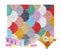 SZKBEUO 55 x 75 cm Création de Tapis et Canvas Tapis Kit de Tapis Crochet Kit Tapis au Point Noué Imprimé Toile Motif Tapis Point Noué Kit Fils Kits De Fabrication Inachevé Décoration Intérieure
