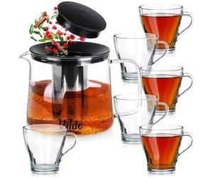 Szklanki do kawy i herbaty z dzbanek z zaparzaczem 250 ml / 1,5 l, 7 el.