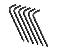 szkoo Clé Allen à tête sphérique 1/4" - Bras long en forme de L - Outil de réparation en acier CRV résistant - 6 pièces - Noir