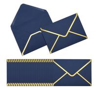 szkoo Lot de 100 enveloppes bleu foncé A7 à rabat en V pour invitations, mariages, fêtes et cartes de vœux - 12,7 x 17,8 cm