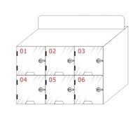 SZKTHD Boîte de Rangement pour téléphones Portables 6-60 Compartiments Armoire de Rangement en Acrylique pour téléphones Portables Armoire de Rangement de Gestion Installation Murale(6)