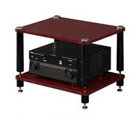 SZKTHD Étagère HiFi/Audio Meubles Et Supports HiFi À 1-4 Niveaux Support Multimédia avec Pointes De Découplage Meuble Colonne Audio/vidéo(Rood,60 * 48 * 37cm(2Tier))