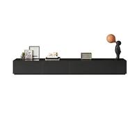 SZKTHD Meuble TV Entièrement en Bois Massif Meuble Bas D'intérieur Unicolore avec Rangements d'angle Meuble TV Moderne Idéal pour Le Salon Ou La Chambre À Coucher(Noir,220 * 30 * 25.5cm)