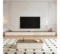 SZKTHD Meuble TV sur Pied pour La Maison Style Moderne Et Épuré avec Rangements Et Console Multimédia Idéal pour Le Salon Ou La Chambre À Coucher(Wood Color,180 * 30 * 29cm)