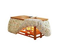 SZKTHD Table Chauffante Kotatsu d'hiver Couverture Kotatsu Chauffante Pliante De Style Japonais Utilisation Multifonctionnelle Convient Basse Ou Table D'appoint(White-A,120 * 65 * 67cm)